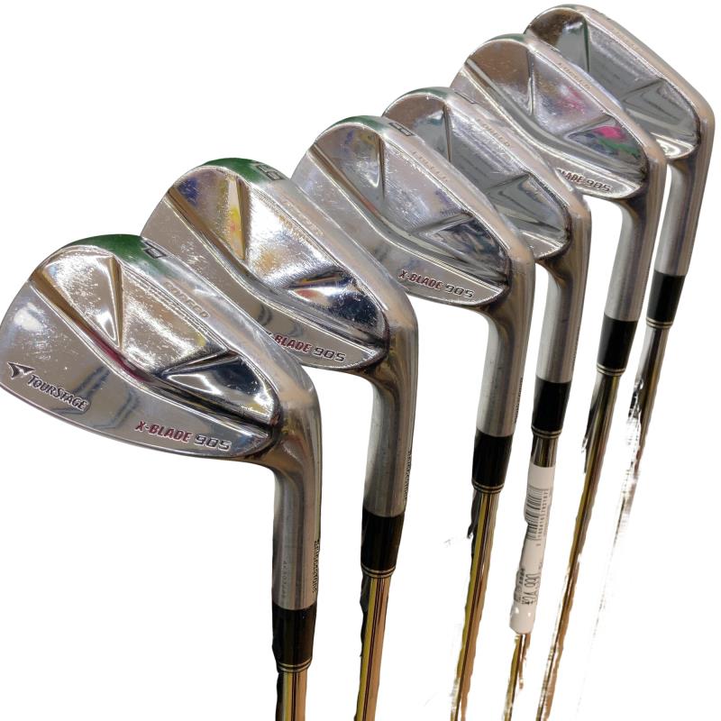 【中古】 ブリヂストン TOURSTAGE X-BLADE 905 7S アイアンセット IR 純正特注シャフト (フレックスS) メンズ 男性用 右利き 右用 Cランク ゴルフクラブ