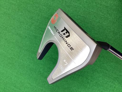 【中古】 オデッセイ MICROHINGE #7 S 34in パター PT スチール写真 (フレックス余分の物) メンズ 成人男性用 右利き 右用 B位置付ける ゴルフ野球クラブ メンズクラブ-スポーツ・アウトドア-パター