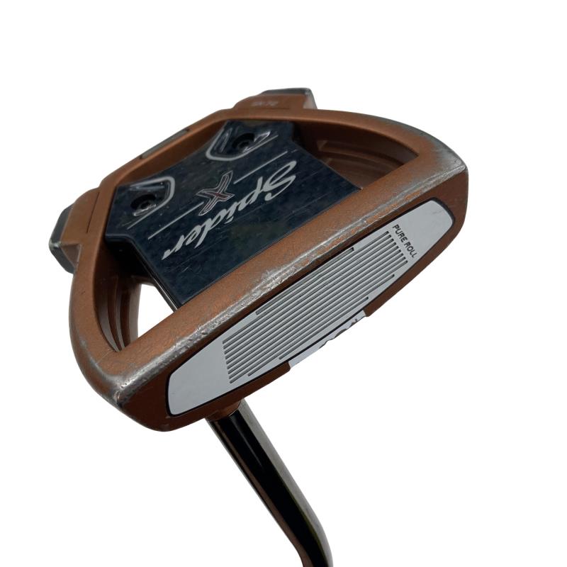 【中古】 テーラーメイド Spider X COPPER/WHITE シングルベンド 33インチ パター PT スチール(ブラック) (フレックスその他) メンズ 男性用 右利き 右用 Cランク ゴルフクラブ