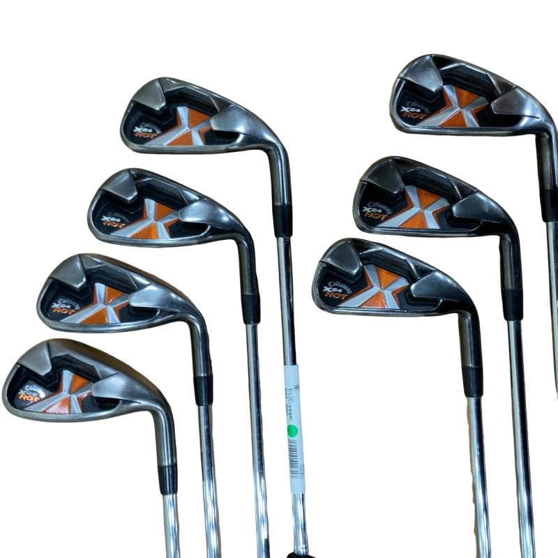 【中古】 キャロウェイ X・24 HOT 8S USA アイアン書き割り IR Callaway Golf X・24 Steel (フレックスUNI) メンズ 成人男性用 右利き 右用 D位置づける ゴルフ野球クラブ