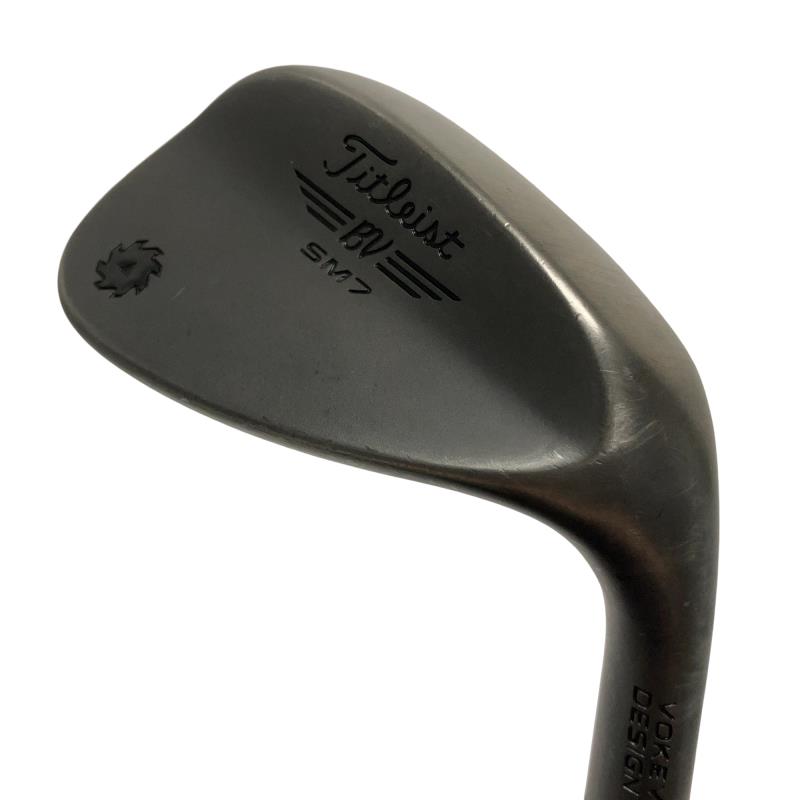 【中古】 タイトリスト VOKEY SPIN MILLED SM7 ジェット機黒いこと 56°/14°F ウェッジ WG リシャフト (フレックス余分の物) メンズ 成人男性用 右利き 右用 D価値づける ゴルフ野球クラブ