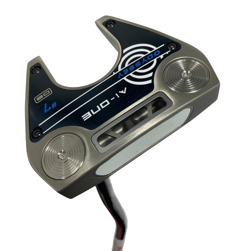 【中古】 オデッセイ Ai-ONE #7 DB しろがね色 33in パター PT STROKE LAB 90 スチール写真 (フレックス余分の物) メンズ 成人男性用 右利き 右用 B序列付ける ゴルフ野球クラブ