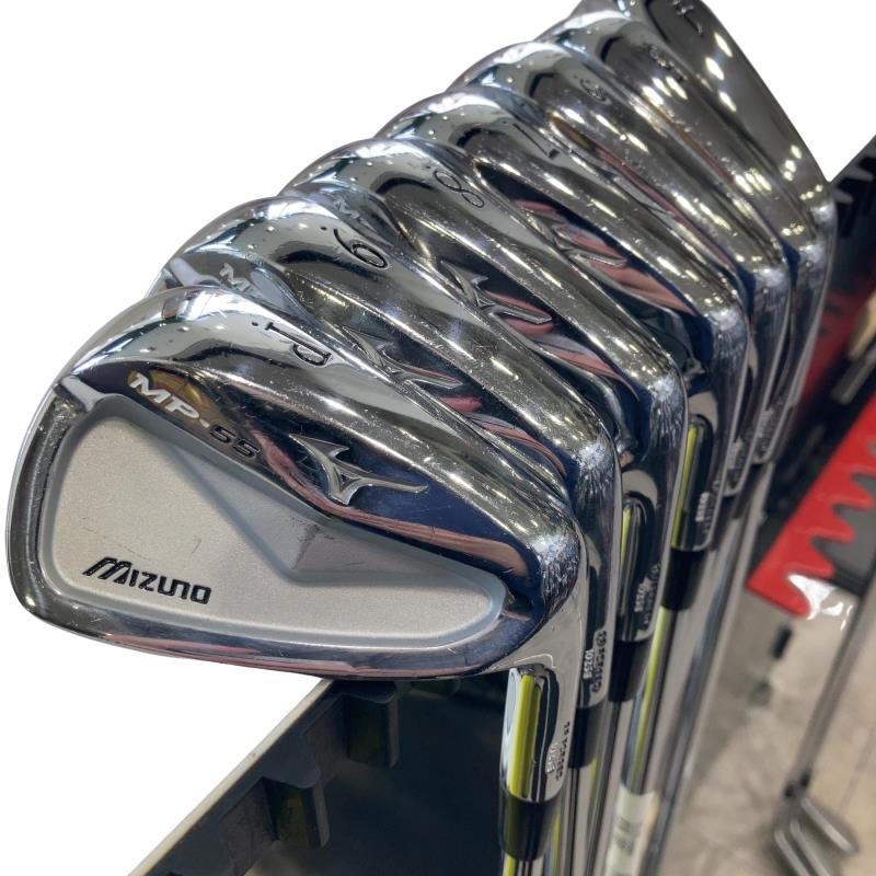 【中古】 ミズノ MP-55 7S アイアンセット IR 純正特注シャフト (フレックスS) メンズ 男性用 右利き 右用 Cランク ゴルフクラブ