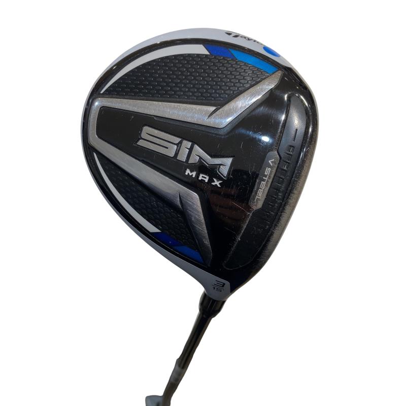【中古】 テーラーメイド SIM MAX 3W フェアウェイウッド FW TENSEI BLUE TM50(FW) (フレックスR) メンズ 男性用 右利き 右用 Cランク ゴルフクラブ