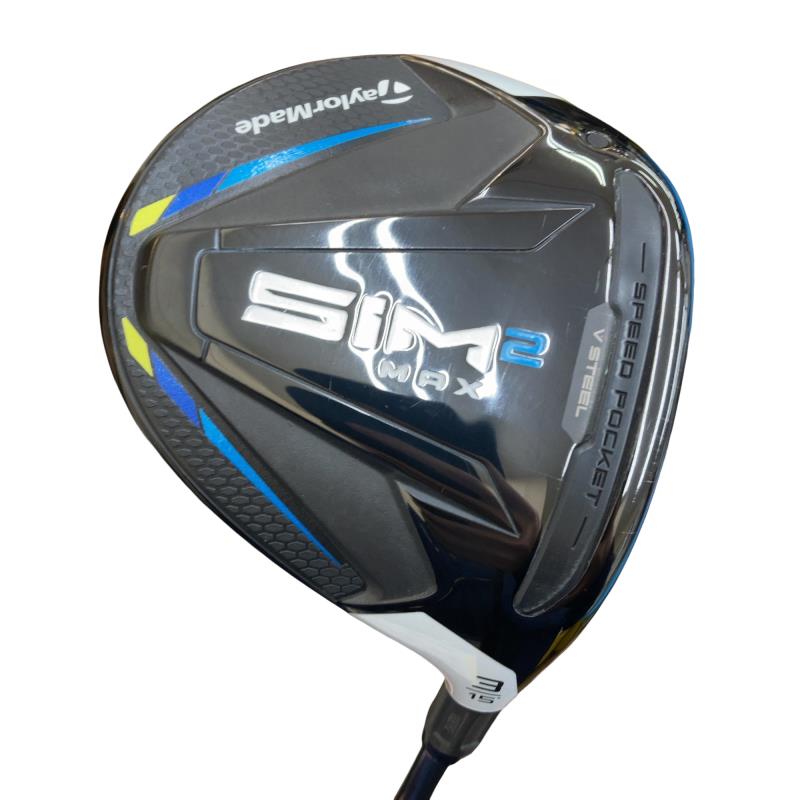 【中古】 テーラーメイド SIM2 MAX 3W フェアウェイウッド FW 純正特注シャフト (フレックスX) メンズ 男性用 右利き 右用 Bランク ゴルフクラブ