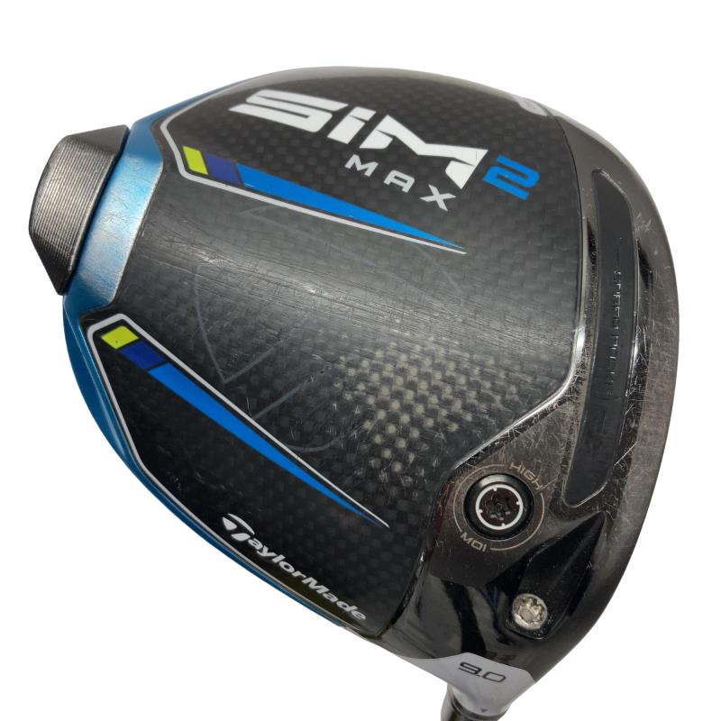 【中古】 テーラーメイド SIM2 MAX 9° ドライバー DR 純正特注シャフト (フレックスS) メンズ 男性用 右利き 右用 Dランク ゴルフクラブ