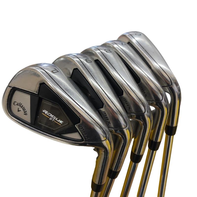 【中古】 キャロウェイ ROGUE ST MAX 5S アイアンセット IR Dynamic Gold 95 (フレックスS) メンズ 男性用 右利き 右用 Cランク ゴルフクラブ｜ゴルフパートナー 中古クラブ店
