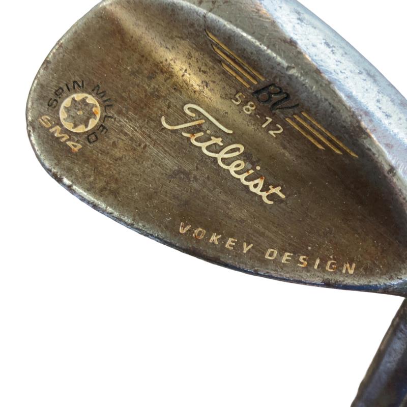 【中古】 タイトリスト VOKEY SPIN MILLED SM4 オイルカン 58°/12° USA ウェッジ WG 純正特注シャフト (フレックスその他) メンズ 男性用 右利き 右用 Cランク ゴルフクラブ