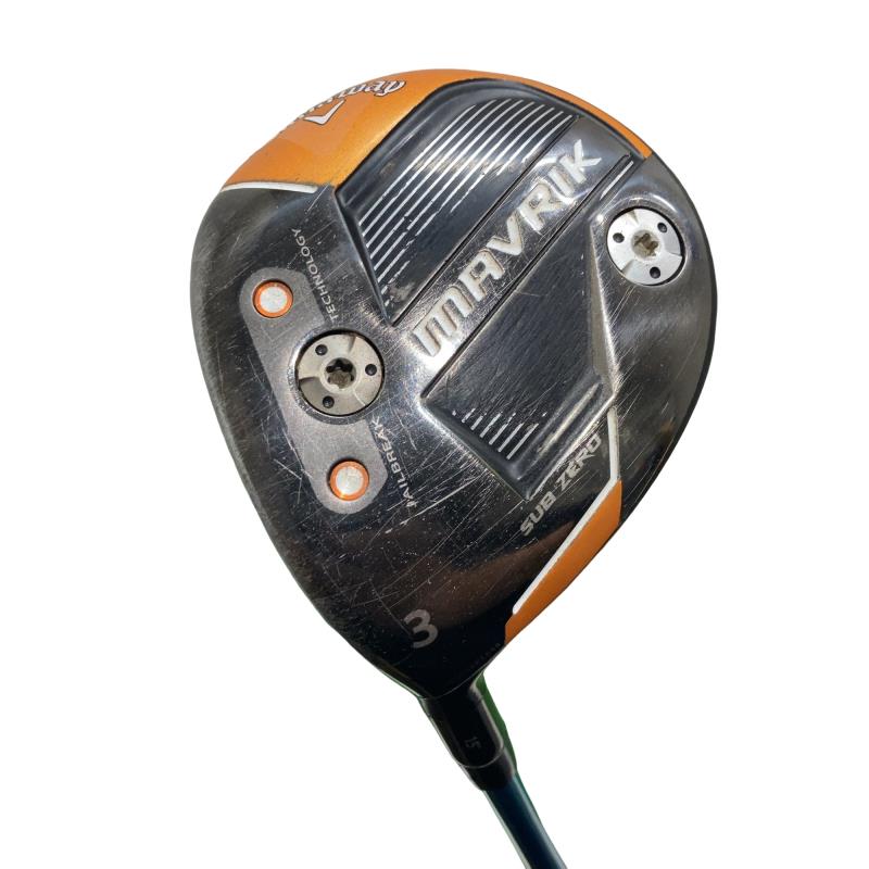【中古】 キャロウェイ MAVRIK SUBZERO 3W レフティ フェアウェイウッド FW リシャフト (フレックス余分の物) メンズ 成人男性用 左ぎっちょ レフティ 左用 C位置づける ゴルフ野球クラブ