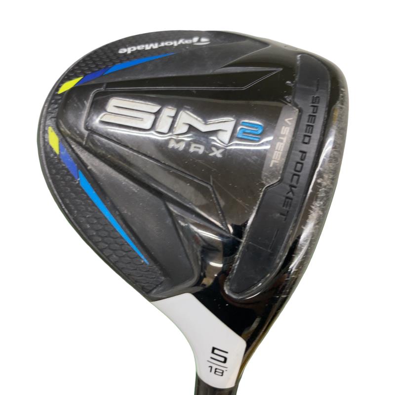 【中古】 テーラーメイド SIM2 MAX 5W フェアウェイウッド FW 純正特注シャフト (フレックスX) メンズ 男性用 右利き 右用 Cランク ゴルフクラブ