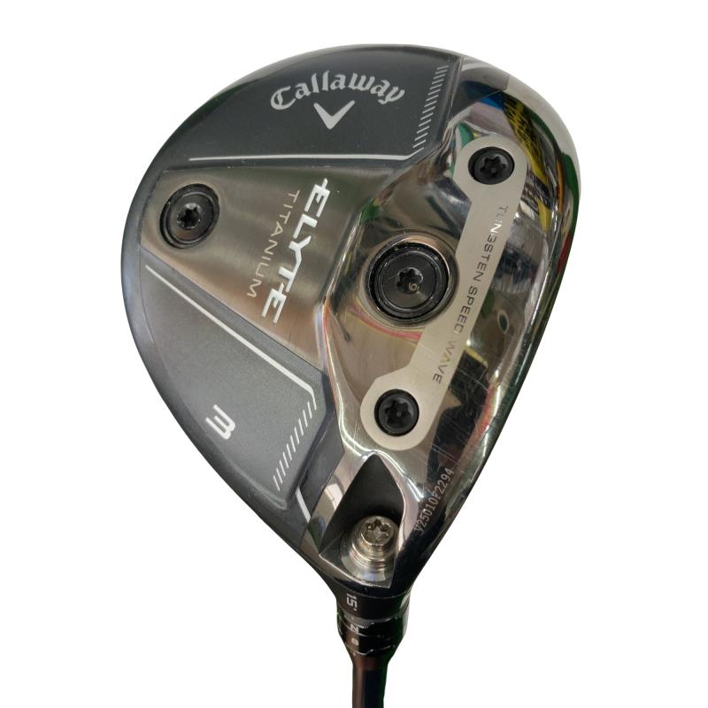 【中古】 キャロウェイ ELYTE TITANIUM 3W フェアウェイウッド FW 純正特注シャフト (フレックスS) メンズ 男性用 右利き 右用 Cランク ゴルフクラブ
