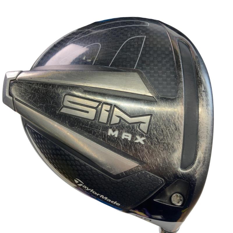 【中古】 テーラーメイド SIM MAX 9° ドライバー DR 純正特注シャフト (フレックスX) メンズ 男性用 右利き 右用 Dランク ゴルフクラブ