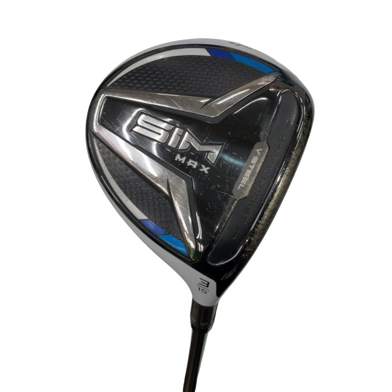 【中古】 テーラーメイド SIM MAX 3W フェアウェイウッド FW TENSEI BLUE TM50(FW) (フレックスS) メンズ 男性用 右利き 右用 Cランク ゴルフクラブ