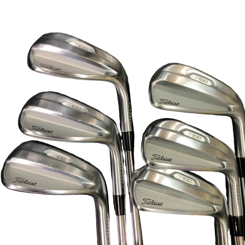 【中古】 タイトリスト Titleist T100(2021) 7S アイアンセット IR 純正特注シャフト (フレックスS) メンズ 男性用 右利き 右用 Cランク ゴルフクラブ