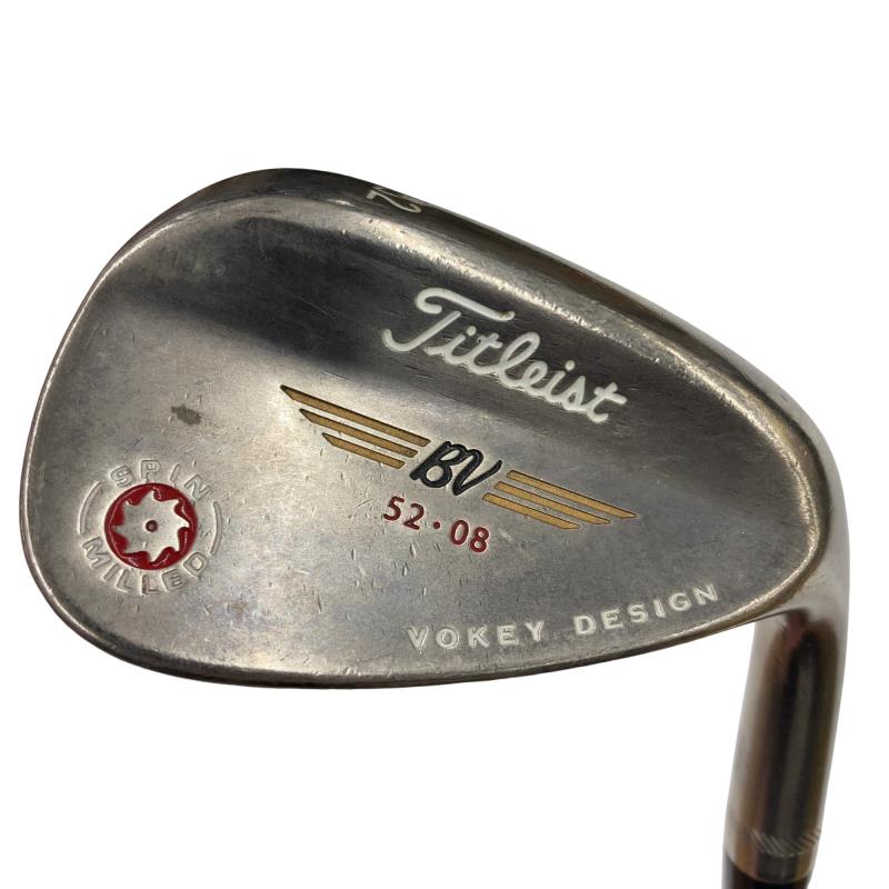 【中古】 タイトリスト VOKEY SPIN MILLED(2009) ブラックニッケル 52°/08° ウェッジ WG Dynamic Gold (フレックスS) メンズ 男性用 右利き 右用 Cランク ゴルフクラブ