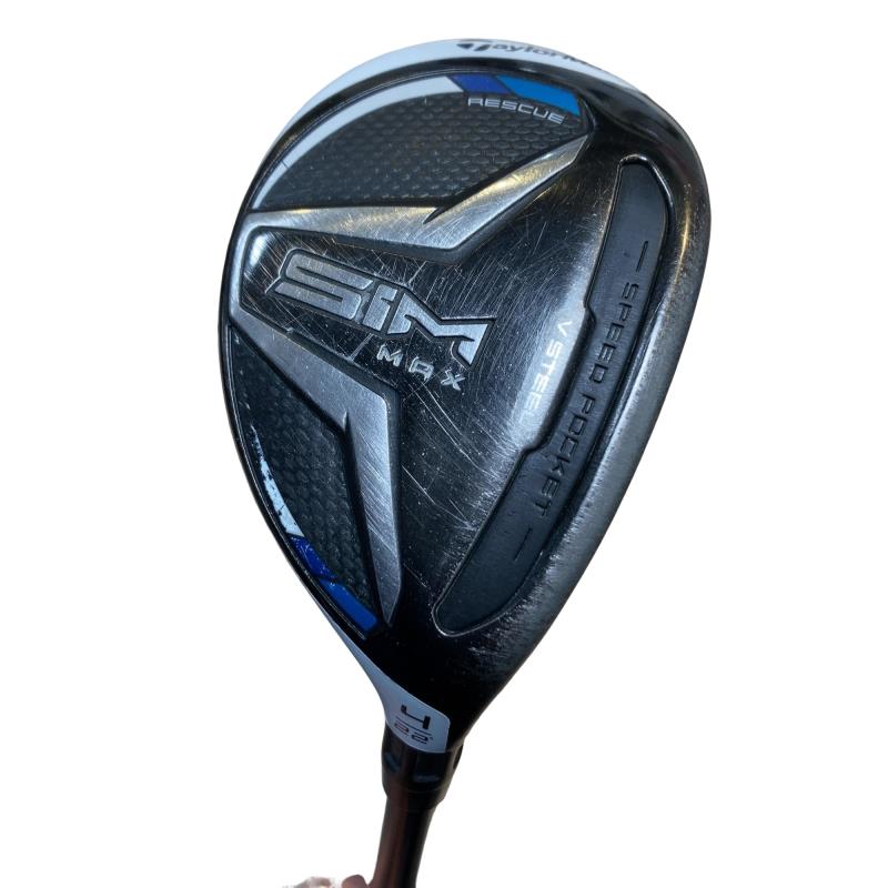 【中古】 テーラーメイド SIM MAX U4 ユーティリティ UT TENSEI BLUE TM60(UT) (フレックスS) メンズ 男性用 右利き 右用 Cランク ゴルフクラブ