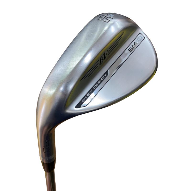 【中古】 タイトリスト VOKEY SPIN MILLED SM10 ツアークロム 58°/10°S レフティ ウェッジ WG 純正特注シャフト (フレックスS) メンズ 男性用 左利き レフティ 左用 Bランク ゴルフクラブ|ゴルフパートナー 中古クラブ店