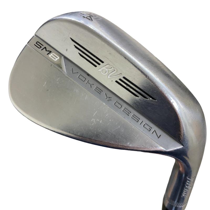【中古】 タイトリスト VOKEY SPIN MILLED SM8 ツアークロム 54°/14°F ウェッジ WG リシャフト (フレックスその他) メンズ 男性用 右利き 右用 Cランク ゴルフクラブ