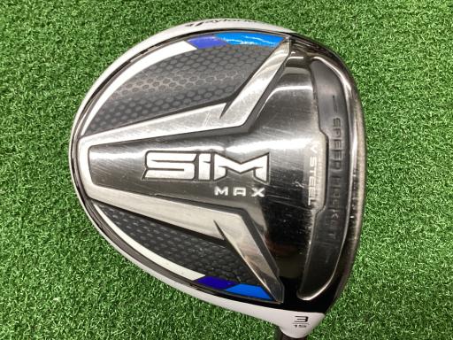 【中古】 テーラーメイド SIM MAX 3W フェアウェイウッド FW TENSEI BLUE TM50(FW) (フレックスS) メンズ 男性用 右利き 右用 Cランク ゴルフクラブ