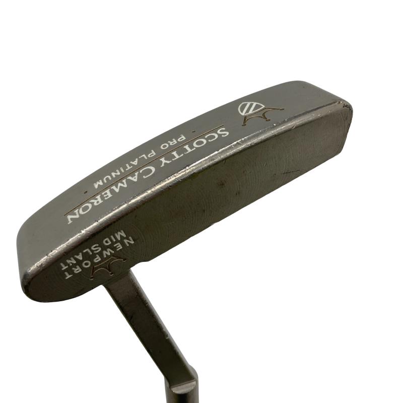 【中古】 タイトリスト SCOTTY CAMERON PRO PLATINUM NEWPORT MID SLANT パター PT Micro Step (フレックス余分の物) メンズ 成人男性用 右利き 右用 C位置づける ゴルフ野球クラブ