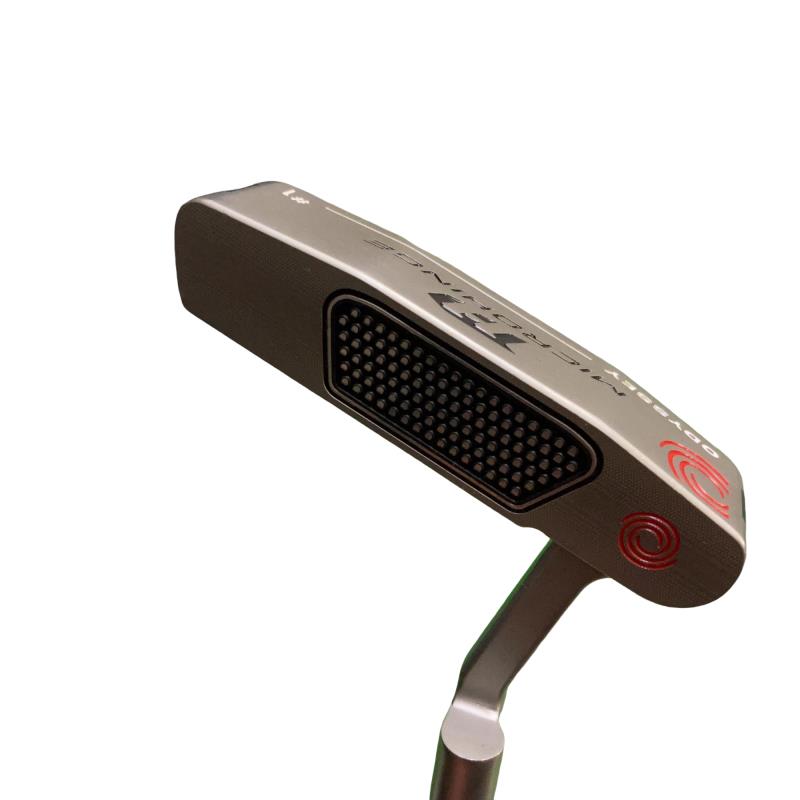 【中古】 オデッセイ MICROHINGE #1 34in レフティ パター PT スチール写真 (フレックス余分の物) メンズ 成人男性用 左ぎっちょ レフティ 左用 C位置づける ゴルフ野球クラブ