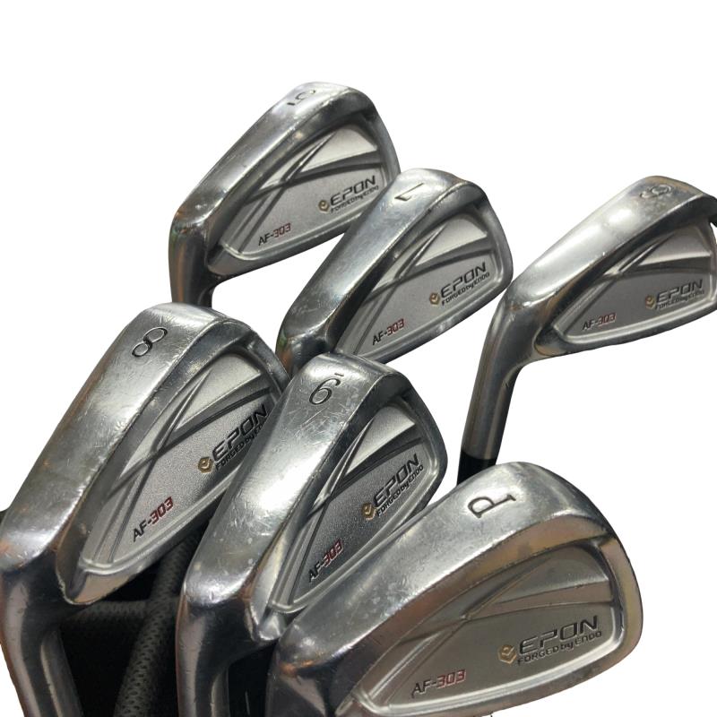 【中古】 エポンゴルフ株式会社 EPON AF-303 6S アイアンセット IR 純正特注シャフト (フレックスR) メンズ 男性用 右利き 右用 Cランク ゴルフクラブ
