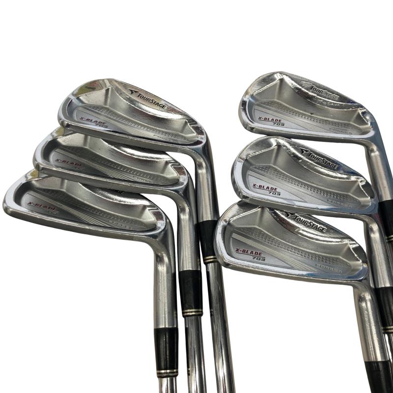 【中古】 ブリヂストン TOURSTAGE X-BLADE 703 6S アイアン書き割り IR Dynamic Gold (フレックスX) メンズ 成人男性用 右利き 右用 C序列付ける ゴルフ野球クラブ