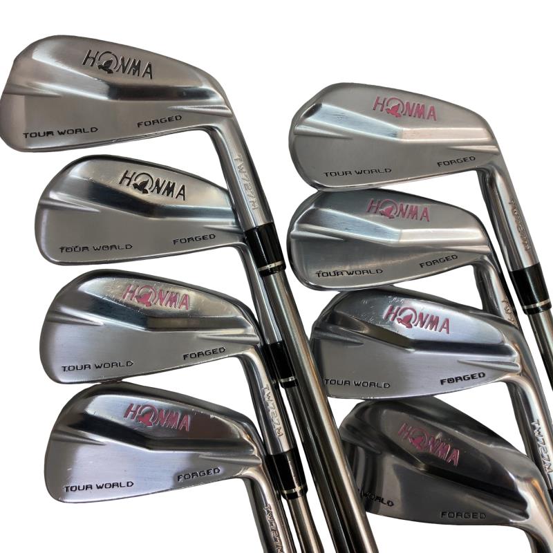 【中古】 本間ゴルフ TOUR WORLD TW727M FORGED 8S アイアンセット IR 純正特注シャフト (フレックスX) メンズ 男性用 右利き 右用 Cランク ゴルフクラブ
