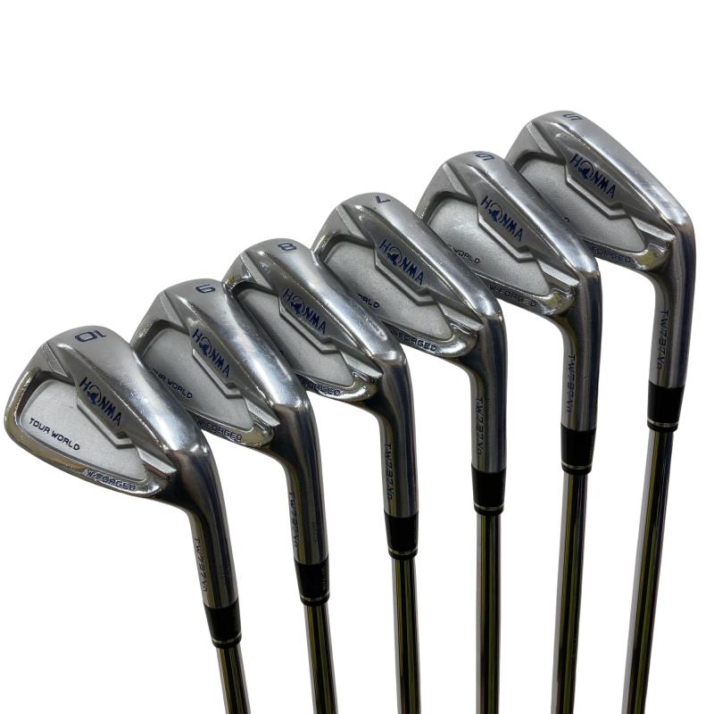 【中古】 本間ゴルフ TOUR WORLD TW737Vn 6S アイアンセット IR 純正特注シャフト (フレックスS) メンズ 男性用 右利き 右用 Cランク ゴルフクラブ