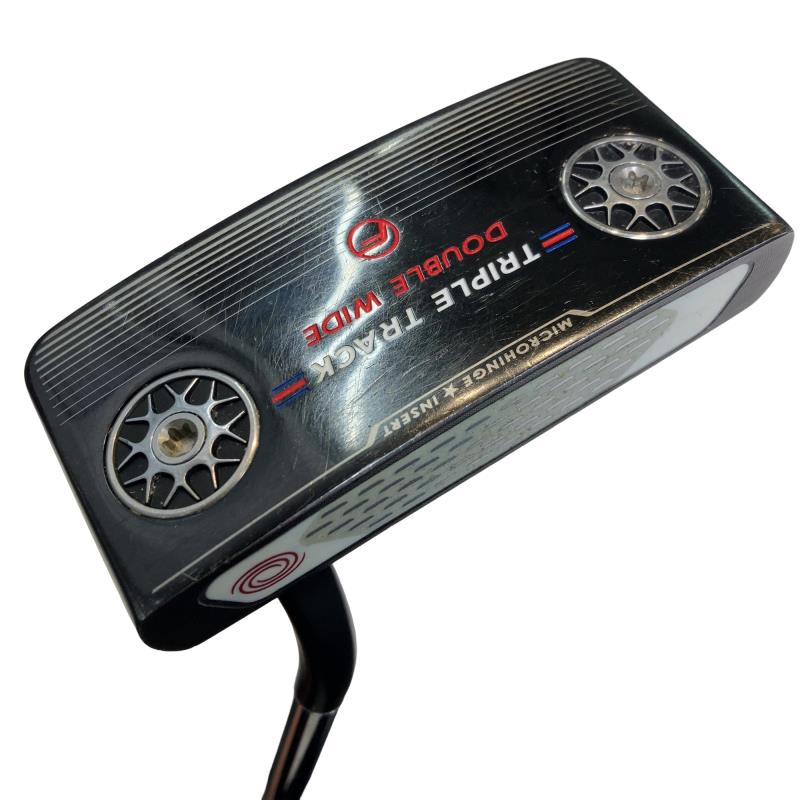 【中古】 オデッセイ TRIPLE TRACK DOUBLE WIDE FLOW 33in パター PT STROKE LAB BLACK (フレックス余分の物) メンズ 成人男性用 右利き 右用 D位置づける ゴルフ野球クラブ