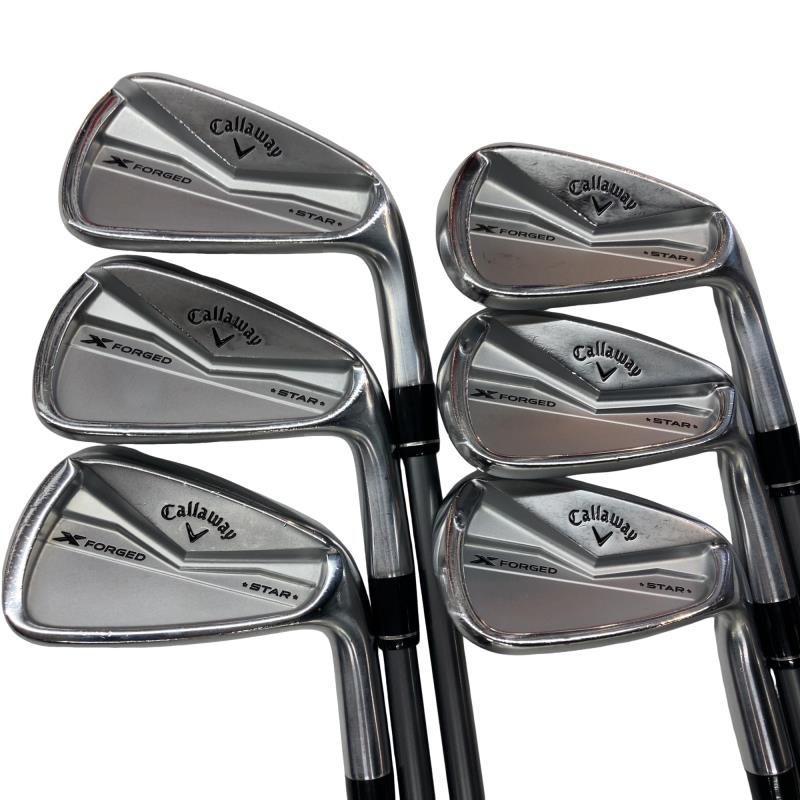【中古】 キャロウェイ X FORGED STAR(2024) 6S アイアンセット IR 純正特注シャフト (フレックスS) メンズ 男性用 右利き 右用 Cランク ゴルフクラブ