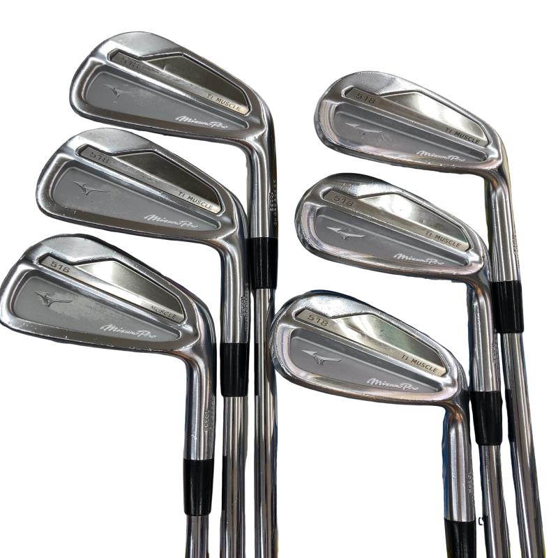 【中古】 ミズノ Mizuno Pro 518 6S アイアンセット IR 純正特注シャフト (フレックスS) メンズ 男性用 右利き 右用 Cランク ゴルフクラブ