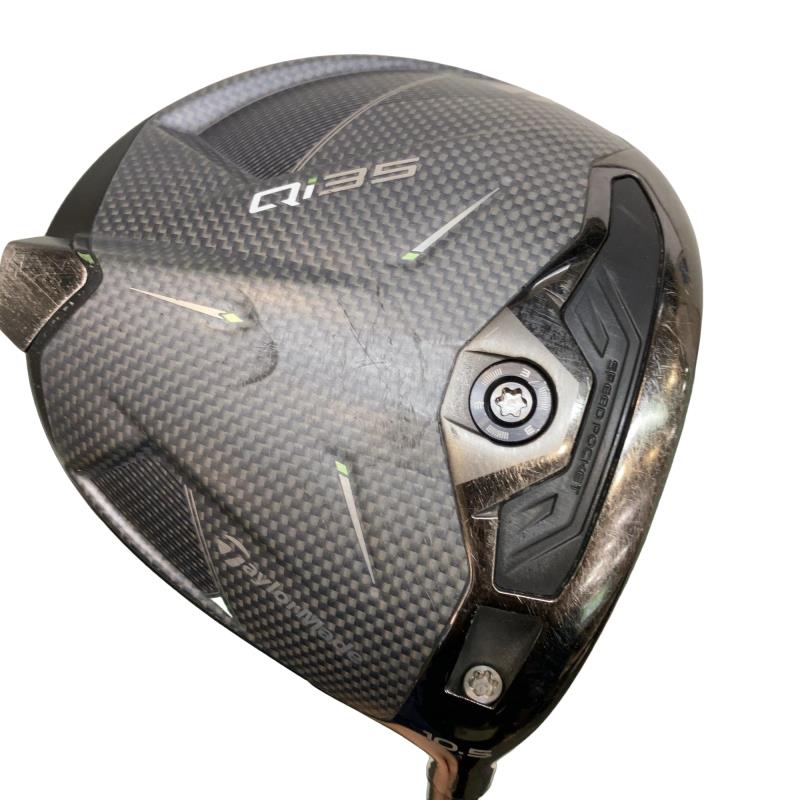【中古】 テーラーメイド Qi35 10.5° ドライバー DR 純正特注シャフト (フレックスS) メンズ 男性用 右利き 右用 Cランク ゴルフクラブ
