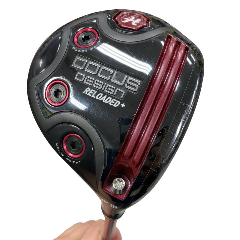 【中古】 DOCUS DOCUS DESIGN RELOADED+(ブラック) 3W フェアウェイウッド FW 純正特注シャフト (フレックスS) メンズ 男性用 右利き 右用 Cランク ゴルフクラブ