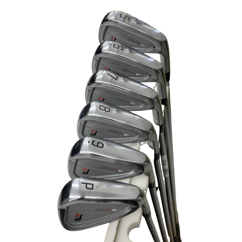 【中古】 ブリヂストン BRIDGESTONE 222CB+ 6S アイアンセット IR 純正特注シャフト (フレックスS) メンズ 男性用 右利き 右用 Cランク ゴルフクラブ