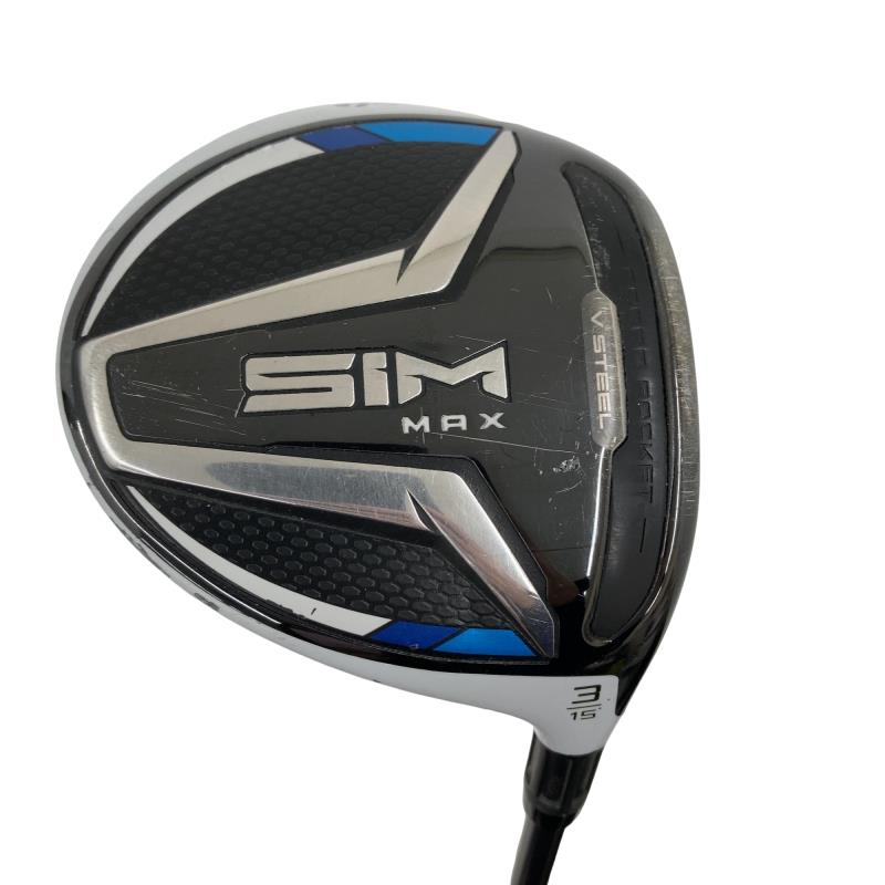 【中古】 テーラーメイド SIM MAX 3W フェアウェイウッド FW TENSEI BLUE TM50(FW) (フレックスSR) メンズ 男性用 右利き 右用 Cランク ゴルフクラブ