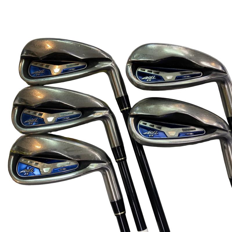 【中古】 つるや AXEL ZX HM 5S アイアンセット IR AXEL ZX HM(アイアン) (フレックスR) メンズ 男性用 右利き 右用 Dランク ゴルフクラブ