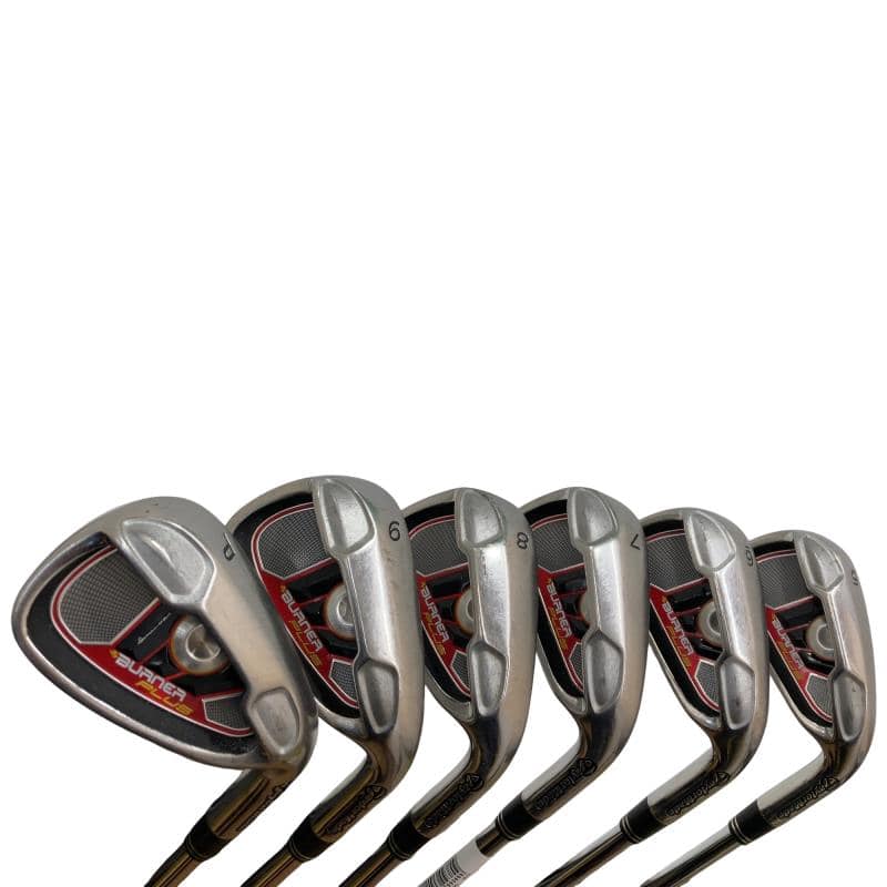 【中古】 テーラーメイド BURNER PLUS 6S USA アイアンセット IR RE-AX 85 STEEL (フレックスR) メンズ 男性用 右利き 右用 Dランク ゴルフクラブ