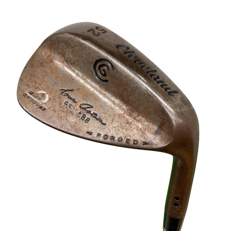 【中古】 クリーブランド TOUR ACTION 588 ZIP GROOVES FORGED(ノンメッキ) 52°/08° ウェッジ WG Dynamic Gold (フレックスS) メンズ 男性用 右利き 右用 Cランク ゴルフクラブ