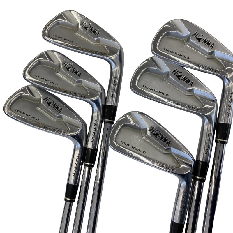 【中古】 本間ゴルフ TOUR WORLD TW737Vn 6S アイアンセット IR 純正特注シャフト (フレックスS) メンズ 男性用 右利き 右用 Cランク ゴルフクラブ