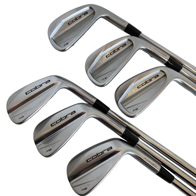 【中古】 コブラ KING FORGED CB/MB(シルバー)(2023) 6S アイアンセット IR 純正特注シャフト (フレックスS) メンズ 男性用 右利き 右用 Cランク ゴルフクラブ