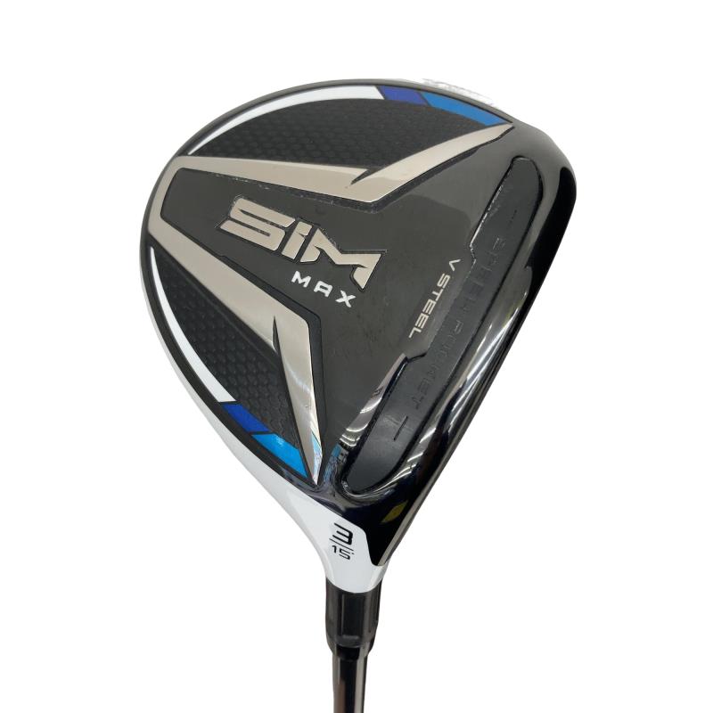 【中古】 テーラーメイド SIM MAX 3W フェアウェイウッド FW TENSEI BLUE TM50(FW) (フレックスS) メンズ 男性用 右利き 右用 Cランク ゴルフクラブ