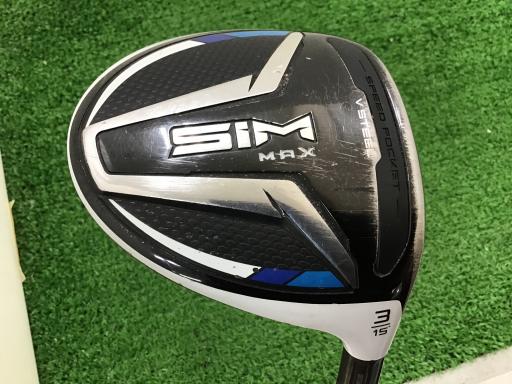 【中古】 テーラーメイド SIM MAX 3W フェアウェイウッド FW TENSEI BLUE TM50(FW) (フレックスR) メンズ 男性用 右利き 右用 Cランク ゴルフクラブ