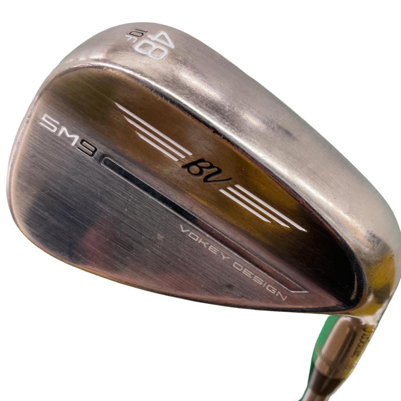 【中古】 タイトリスト VOKEY SPIN MILLED SM9 ブラッシュドスチール 48°/10°F ウェッジ WG Dynamic Gold (フレックスS) メンズ 男性用 右利き 右用 Dランク ゴルフクラブ