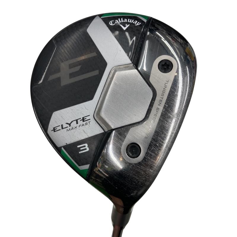 【中古】 キャロウェイ ELYTE MAX FAST 3W フェアウェイウッド FW LIN-Q GREEN 40 for CW(ELYTE FW) (フレックスS) メンズ 成人男性用 右利き 右用 C序列付ける ゴルフ野球クラブ クラブ-メンズクラブ-スポーツ・アウトドア