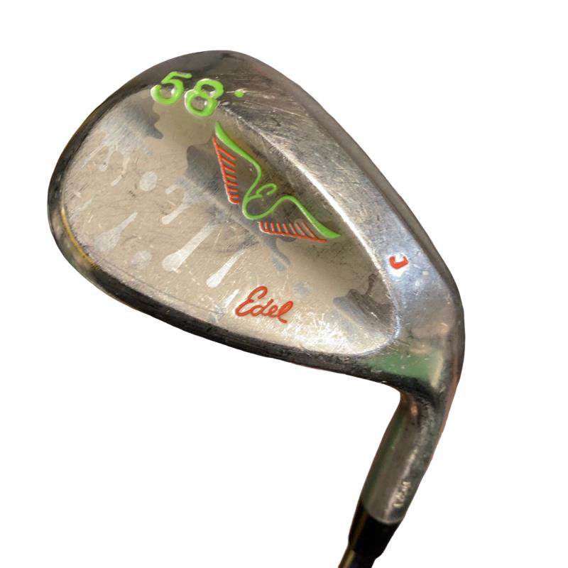 【中古】 Edel GOLF Edel GOLF J WEDGE DGR L 58° ウェッジ WG 純然たる特注矢がら (フレックスX) メンズ 成人男性用 右利き 右用 C位置づける ゴルフ野球クラブ