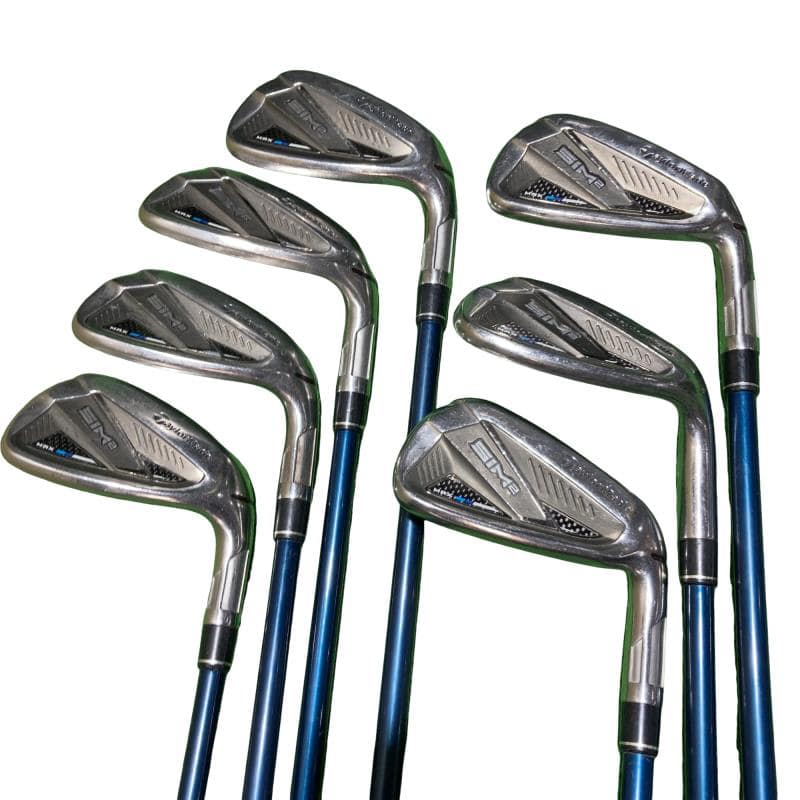 【中古】 仕立て屋お手伝いさん SIM2 MAX  7S アイアン仕掛ける IR TENSEI BLUE TM60(SIM2 IR) (フレックスS) メンズ 成人男性用 右利き 右用 C価値づける ゴルフ野球クラブ