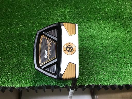 【中古】 テーラーメイド Spider FCG BLACK/WHITE スモールスラント 33インチ パター PT KBS CT TOUR BLACK (フレックスその他) メンズ 男性用 右利き 右用 Dランク ゴルフクラブ