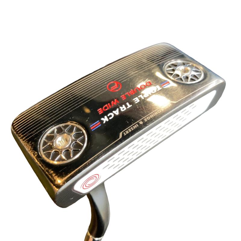 【中古】 オデッセイ TRIPLE TRACK DOUBLE WIDE FLOW 34in パター PT STROKE LAB BLACK (フレックス余分の物) メンズ 成人男性用 右利き 右用 C位置づける ゴルフ野球クラブ