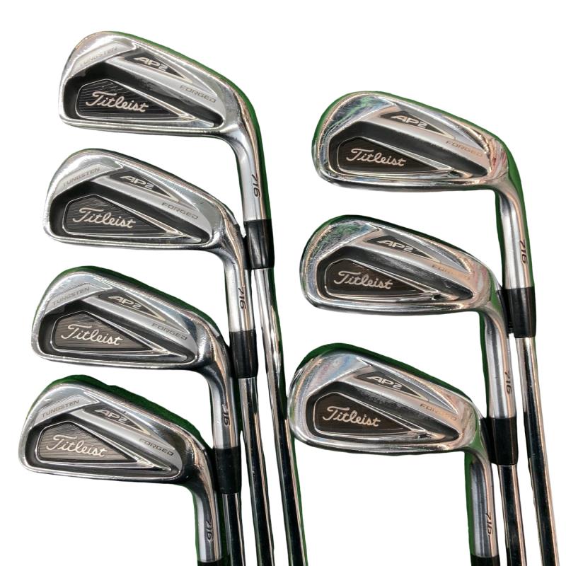 【中古】 タイトリスト Titleist AP2 716 8S アイアン仕掛ける IR Dynamic Gold AMT (フレックスS) メンズ 成人男性用 右利き 右用 C序列付ける ゴルフ野球クラブ